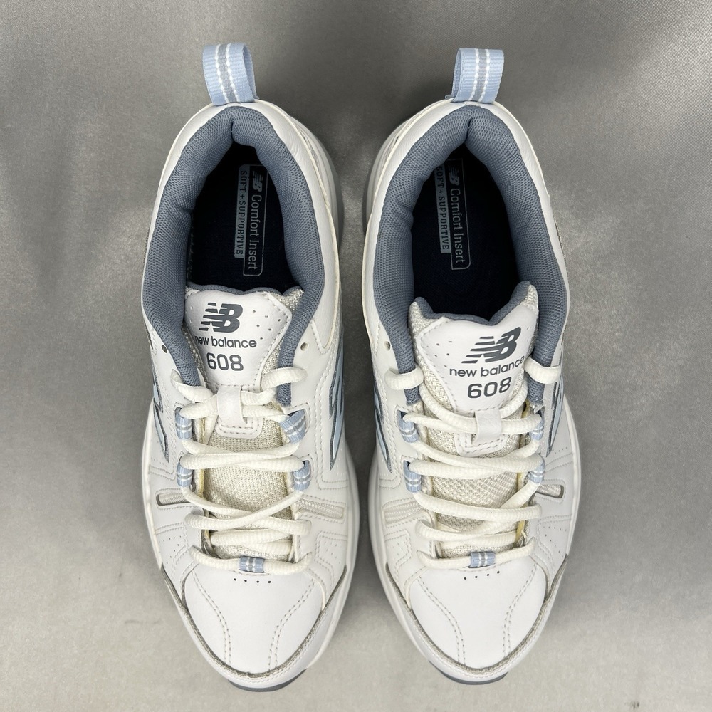 New Balance 608 V5 Womens Size 7.5 White Athletic Leather Walking Shoes Sneaker - Picture 13 of 15